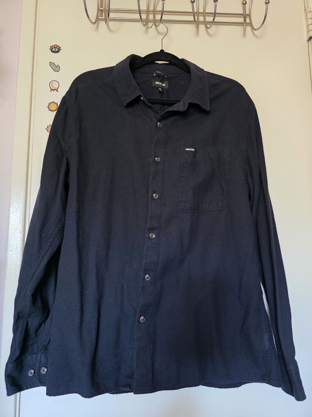 Brixton Men’s Long-Sleeve Black Button-Up Shirt